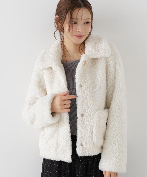 PROPORTION BODY DRESSING(プロポーションボディドレッシング)の「衿付きフェイクファーブルゾン / 1216255001(ブルゾン・レディース・ベージュ/ホワイト系その他・MEDIUM/SMALL)」の10枚目の写真