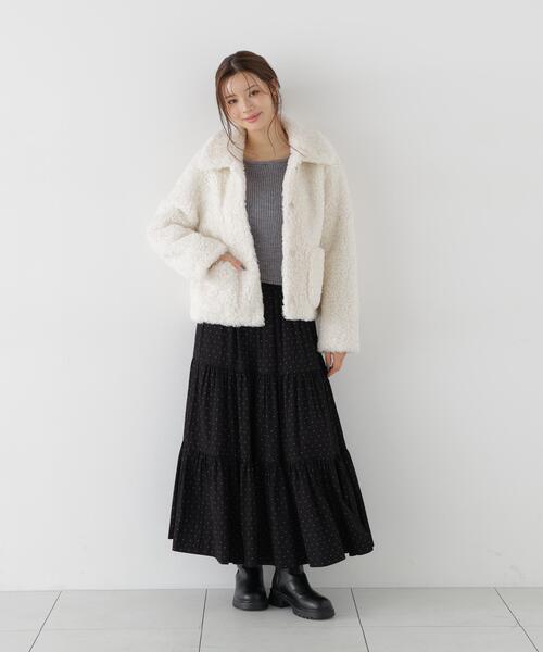 PROPORTION BODY DRESSING(プロポーションボディドレッシング)の「衿付きフェイクファーブルゾン / 1216255001(ブルゾン・レディース・ベージュ/ホワイト系その他・MEDIUM/SMALL)」の15枚目の写真