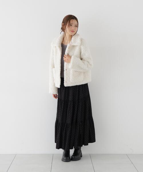 PROPORTION BODY DRESSING(プロポーションボディドレッシング)の「衿付きフェイクファーブルゾン / 1216255001(ブルゾン・レディース・ベージュ/ホワイト系その他・MEDIUM/SMALL)」の16枚目の写真