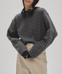 [TODAYFUL/トゥデイフル] マルチボーダー オーバーサイズロングスリーブTシャツ