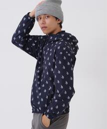 ゴシックロゴプリント裏メッシュフーディブルゾン (MENS)