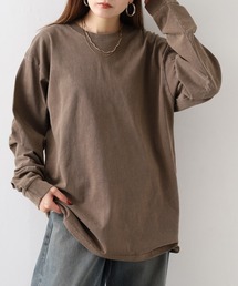 JEMORGAN 天竺ピグメント染めクルーネックL/S-T 長袖