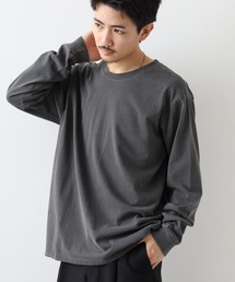 JEMORGAN 天竺ピグメント染めクルーネックL/S-T 長袖