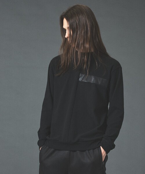 5351 POUR LES HOMMES(ゴーサンゴーイチプールオム)の「ブラッシュドモックネック L/S Tee(Tシャツ/カットソー・メンズ・ボルドー/ブラック/チャコールグレー・50/46/48/44)」の2枚目の写真