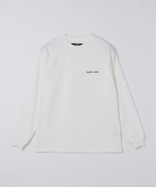 SHIPS Colors(シップス カラーズ)の「〈キーホルダー付属〉 SHIPS Colors ロゴ ワンポイント 刺繍 ロンT(Tシャツ/カットソー・メンズ・グレー/ブラック/ライトホワイト/ネイビー/パープル・X-LARGE/LARGE/MEDIUM)」の1枚目の写真