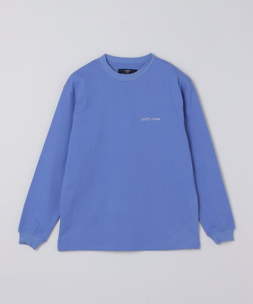 SHIPS Colors(シップス カラーズ)の「〈キーホルダー付属〉 SHIPS Colors ロゴ ワンポイント 刺繍 ロンT(Tシャツ/カットソー・メンズ・グレー/ブラック/ライトホワイト/ネイビー/パープル・X-LARGE/LARGE/MEDIUM)」の5枚目の写真