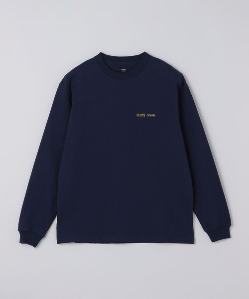 SHIPS Colors(シップス カラーズ)の「〈キーホルダー付属〉 SHIPS Colors ロゴ ワンポイント 刺繍 ロンT(Tシャツ/カットソー・メンズ・グレー/ブラック/ライトホワイト/ネイビー/パープル・X-LARGE/LARGE/MEDIUM)」の4枚目の写真