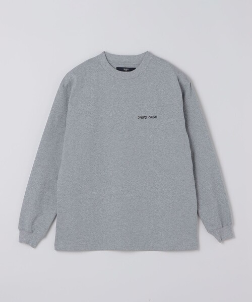 SHIPS Colors(シップス カラーズ)の「〈キーホルダー付属〉 SHIPS Colors ロゴ ワンポイント 刺繍 ロンT(Tシャツ/カットソー・メンズ・グレー/ブラック/ライトホワイト/ネイビー/パープル・X-LARGE/LARGE/MEDIUM)」の3枚目の写真