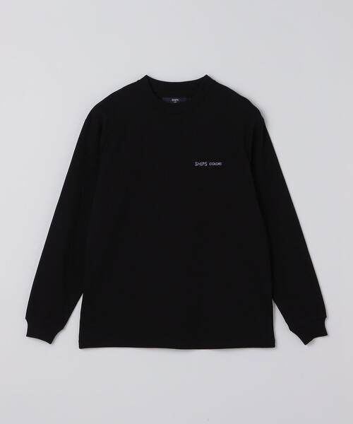 SHIPS Colors(シップス カラーズ)の「〈キーホルダー付属〉 SHIPS Colors ロゴ ワンポイント 刺繍 ロンT(Tシャツ/カットソー・メンズ・グレー/ブラック/ライトホワイト/ネイビー/パープル・X-LARGE/LARGE/MEDIUM)」の2枚目の写真