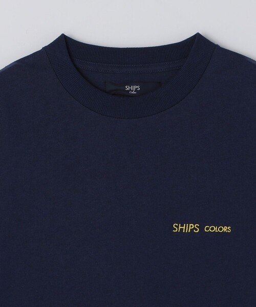 SHIPS Colors(シップス カラーズ)の「〈キーホルダー付属〉 SHIPS Colors ロゴ ワンポイント 刺繍 ロンT(Tシャツ/カットソー・メンズ・グレー/ブラック/ライトホワイト/ネイビー/パープル・X-LARGE/LARGE/MEDIUM)」の7枚目の写真