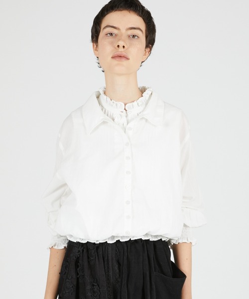 crinkle crinkle crinkle(クリンクルクリンクルクリンクル)の「スロウオフブラウス / 【crinkle crinkle crinkle】 slow off blouse(シャツ/ブラウス・レディース・ホワイト/ブラック・FREE)」の17枚目の写真
