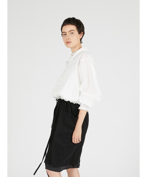 crinkle crinkle crinkle(クリンクルクリンクルクリンクル)の「スロウオフブラウス / 【crinkle crinkle crinkle】 slow off blouse(シャツ/ブラウス・レディース・ホワイト/ブラック・FREE)」の19枚目の写真