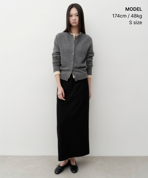 MUSINSA STANDARD WOMAN（ムシンサスタンダードウーマン）の「ウィメンズブラシストレートマキシスカート[ブラック]（スカート・レディース・その他・MEDIUM/LARGE/SMALL/X-SMALL）」の2枚目の写真