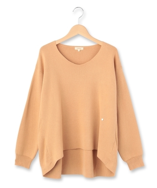 HusHusH(ハッシュアッシュ)の「ラウンドネックドロップショルダーニット(ニット/セーター・レディース・ホワイト/ベージュ/グレー・02/03)」の3枚目の写真