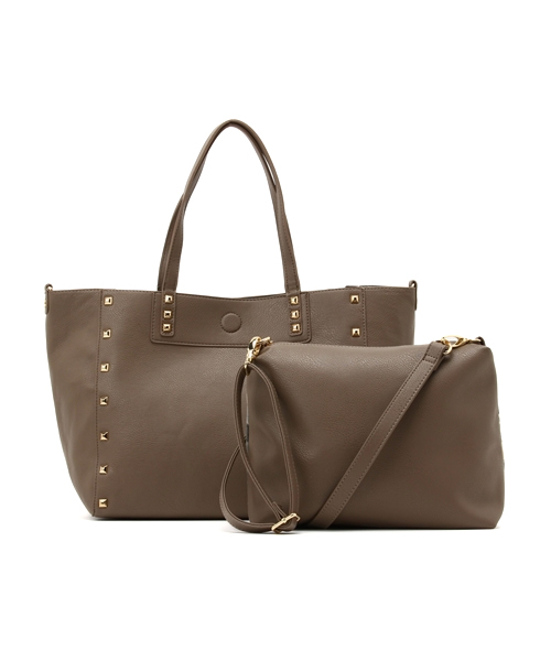 SAC'S BARJean(サックスバージーン)の「【Qu'est ce Que Le "Design"?】スタッヅトート (トートバッグ・レディース・ブラック/グレイッシュベージュ/ベージュ・FREE)」の3枚目の写真