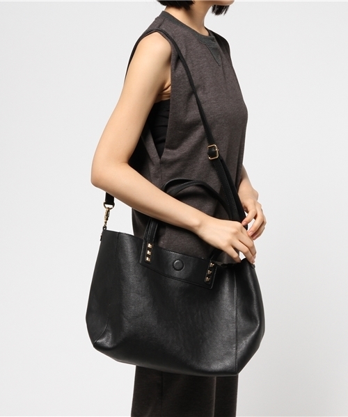 SAC'S BARJean(サックスバージーン)の「【Qu'est ce Que Le "Design"?】スタッヅトート (トートバッグ・レディース・ブラック/グレイッシュベージュ/ベージュ・FREE)」の10枚目の写真