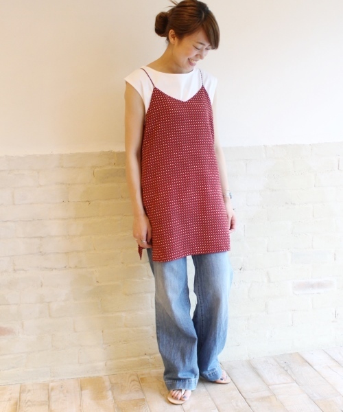 FRAMeWORK(フレームワーク)の「コモンプリントロングキャミソール◆(シャツ/ブラウス・レディース・レッド・FREE)」の9枚目の写真