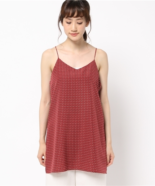 FRAMeWORK(フレームワーク)の「コモンプリントロングキャミソール◆(シャツ/ブラウス・レディース・レッド・FREE)」の2枚目の写真