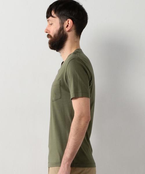 UNITED ARROWS（ユナイテッドアローズ）の「UA ECSP コットン Vネック カットソー◆（Tシャツ/カットソー・メンズ・オリーブ・LARGE/X-SMALL/X-LARGE/MEDIUM/SMALL）」の4枚目の写真