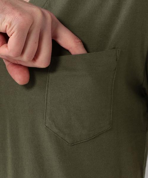 UNITED ARROWS（ユナイテッドアローズ）の「UA ECSP コットン Vネック カットソー◆（Tシャツ/カットソー・メンズ・オリーブ・LARGE/X-SMALL/X-LARGE/MEDIUM/SMALL）」の10枚目の写真