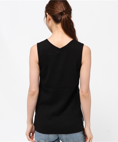 MOUSSY（マウジー）の「SLEEVELESS V/NECK KNIT TOP（タンク