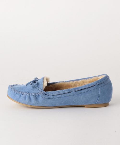 Boisson Chocolat（ボワソンショコラ）の「BFC Fﾌｧｰﾘﾎﾞﾝﾓｶｼﾝ（モカシン/デッキシューズ・レディース・ダークグレー/ライトブルー/ブラック/ブラウン/マスタード・23cm/22.5cm/22cm/25cm/24.5cm/24cm/23.5cm）」の17枚目の写真