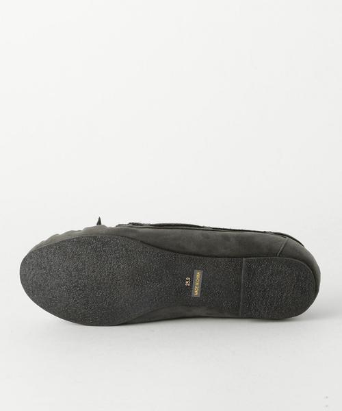 Boisson Chocolat（ボワソンショコラ）の「BFC Fﾌｧｰﾘﾎﾞﾝﾓｶｼﾝ（モカシン/デッキシューズ・レディース・ダークグレー/ライトブルー/ブラック/ブラウン/マスタード・23cm/22.5cm/22cm/25cm/24.5cm/24cm/23.5cm）」の7枚目の写真