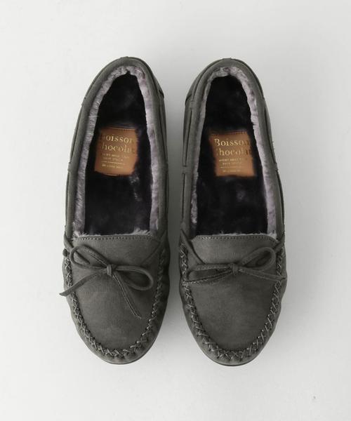 Boisson Chocolat（ボワソンショコラ）の「BFC Fﾌｧｰﾘﾎﾞﾝﾓｶｼﾝ（モカシン/デッキシューズ・レディース・ダークグレー/ライトブルー/ブラック/ブラウン/マスタード・23cm/22.5cm/22cm/25cm/24.5cm/24cm/23.5cm）」の12枚目の写真