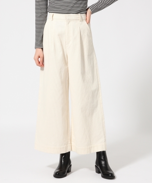 GLOBAL WORK（グローバルワーク）の「コーデュロイワイドパンツ/741507（その他パンツ・レディース・ダークブラウン/ホワイト/ネイビー・MEDIUM/LARGE）」の2枚目の写真