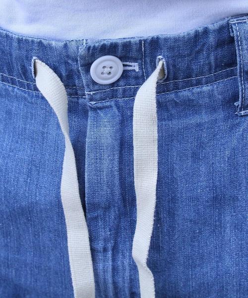coen（コーエン）の「コットンリネン1タックワイドイージーデニムパンツ（デニムパンツ・メンズ・コバルトブルー・S/M/L/XL）」の14枚目の写真