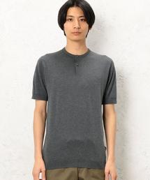 【良品】JOHN SMEDLEY ジョンスメドレー ヘンリーネックコットンニット JOHN SMEDLEY｜ジョンスメドレー日本公式