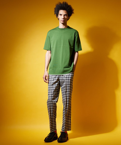 UNITED TOKYO（ユナイテッドトウキョウ）の「18G天竺クルーネックニットTee（ニット/セーター・メンズ・ベージュ/グリーン/ピンク/ブラック/ブルー/オフホワイト/サックスブルー/マスタード/ラベンダー・1/2/3）」の14枚目の写真