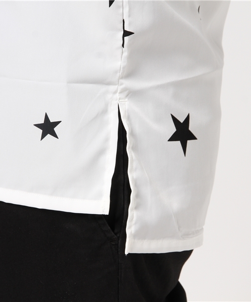 JACKROSE(ジャックローズ)の「オープンカラースタープリントシャツ(シャツ/ブラウス・メンズ・ブラック/ホワイト・L/M)」の6枚目の写真