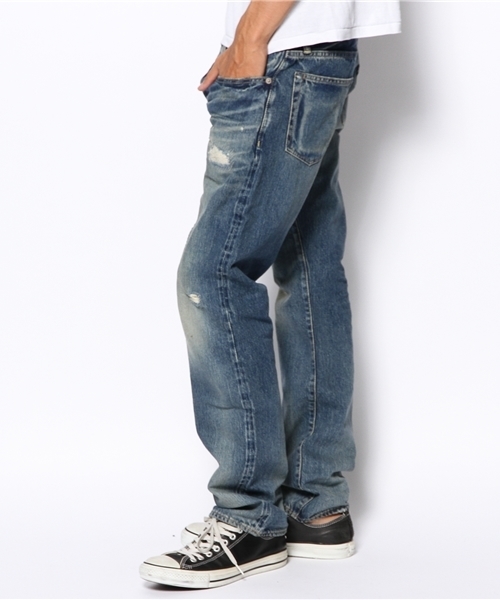 HYSTERIC GLAMOUR 0243AP16 RW CLASH加工デニム HYSTERIC GLAMOUR ジーンズ RW CLASH加工 スリムストレート