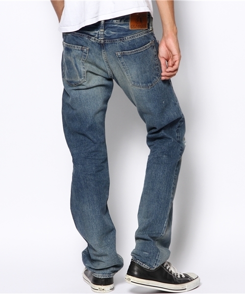 HYSTERIC GLAMOUR(ヒステリックグラマー)の「RW CLASH加工デニムストレートPT(デニムパンツ・メンズ・インディゴブルー/ダークインディゴブルー/ブラック・28inch/30inch/32inch/34inch)」の5枚目の写真