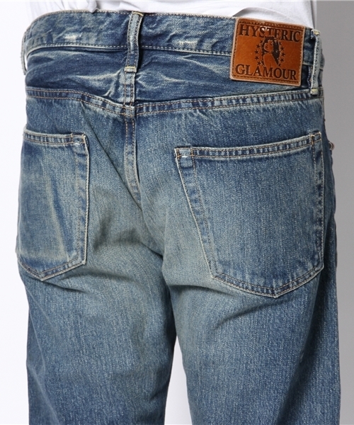 HYSTERIC GLAMOUR 0243AP16 RW CLASH加工デニム HYSTERIC GLAMOUR ジーンズ RW CLASH加工 スリムストレート