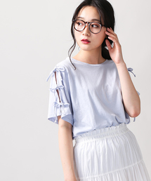 WEGO | WEGO/リボンスリーブカットソー(Tシャツ/カットソー)