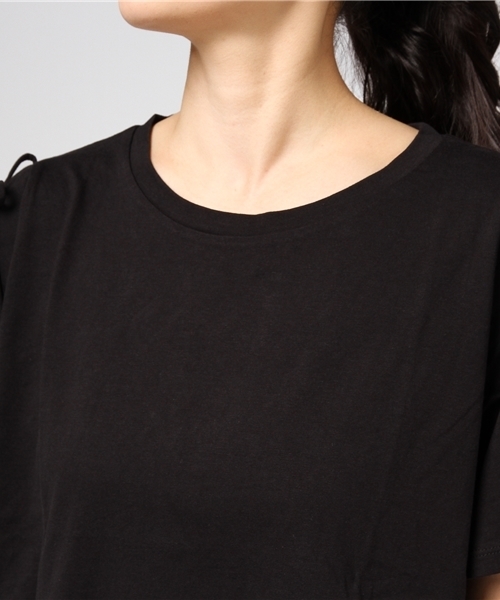 WEGO（ウィゴー）の「WEGO/リボンスリーブカットソー（Tシャツ/カットソー・レディース・サックスブルー/ブラック/ライトパープル/ホワイト/レッド/ワイン・LARGE/MEDIUM）」の12枚目の写真