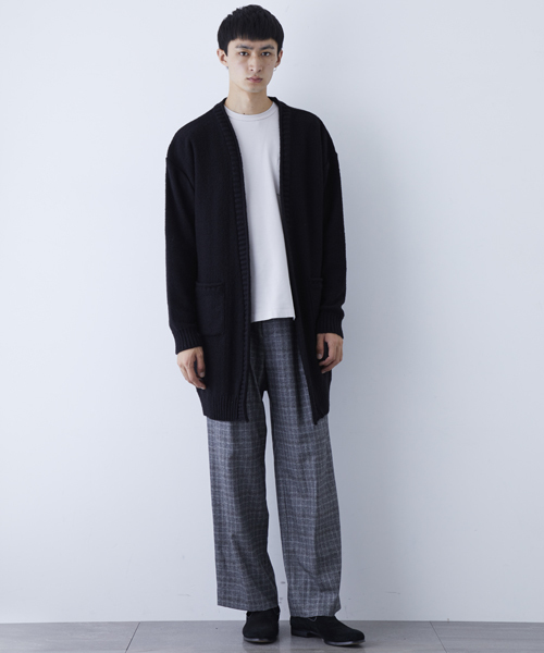 STUDIOUS（ステュディオス）の「【STUDIOUS】シャギーロングカーディガン（カーディガン/ボレロ・メンズ・ブラック/ブラウン・1/2/3）」の3枚目の写真