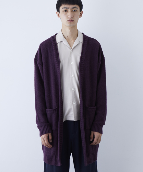 STUDIOUS（ステュディオス）の「【STUDIOUS】シャギーロングカーディガン（カーディガン/ボレロ・メンズ・ブラック/ブラウン・1/2/3）」の5枚目の写真