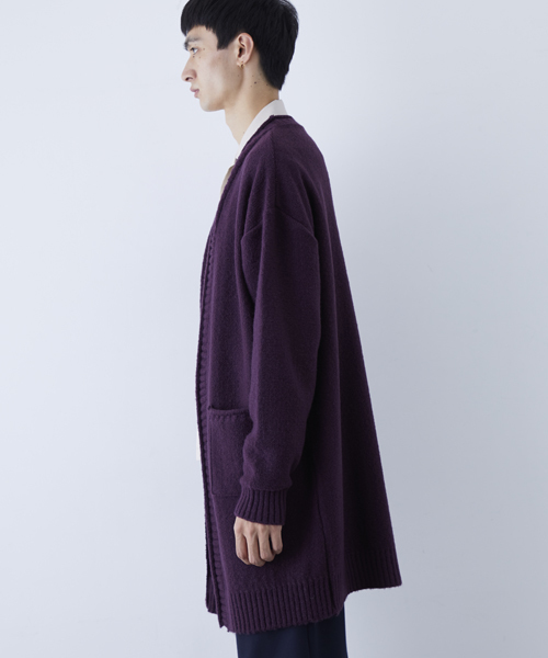 STUDIOUS（ステュディオス）の「【STUDIOUS】シャギーロングカーディガン（カーディガン/ボレロ・メンズ・ブラック/ブラウン・1/2/3）」の6枚目の写真