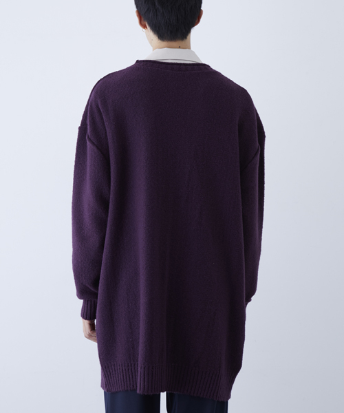 STUDIOUS（ステュディオス）の「【STUDIOUS】シャギーロングカーディガン（カーディガン/ボレロ・メンズ・ブラック/ブラウン・1/2/3）」の7枚目の写真