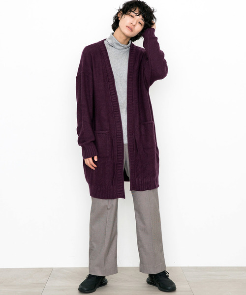 STUDIOUS（ステュディオス）の「【STUDIOUS】シャギーロングカーディガン（カーディガン/ボレロ・メンズ・ブラック/ブラウン・1/2/3）」の15枚目の写真