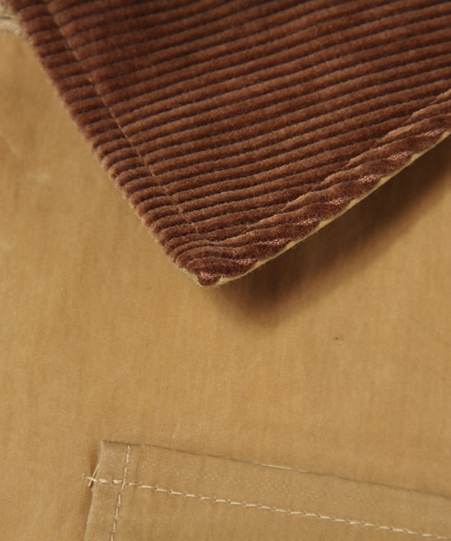 BEAMS BOY（ビームスボーイ）の「BEAMS BOY / コットンナイロン パラフィンショートコート（その他アウター・レディース・ベージュ/オリーブ・ONE SIZE）」の9枚目の写真