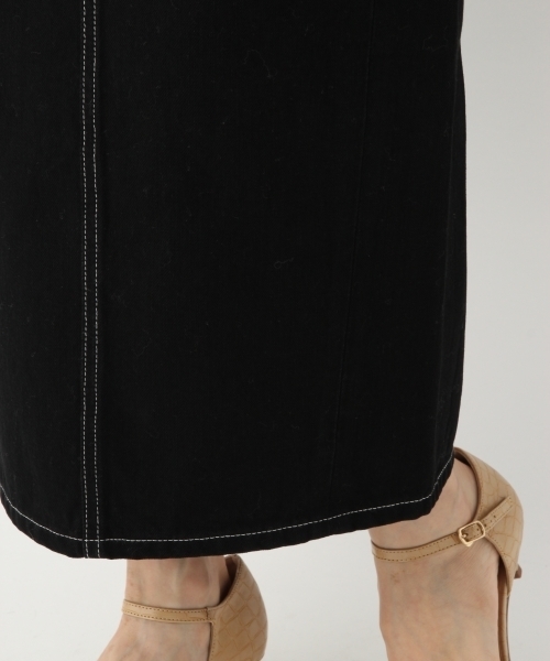 A part by(アパートバイ)の「デニムロングタイトスカート 777268 (デニムスカート・レディース・ホワイト/ブラック/ネイビー・MEDIUM/LARGE)」の16枚目の写真