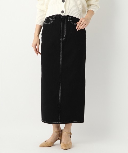A part by(アパートバイ)の「デニムロングタイトスカート 777268 (デニムスカート・レディース・ホワイト/ブラック/ネイビー・MEDIUM/LARGE)」の21枚目の写真