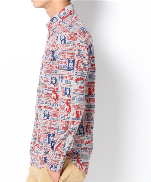 HYSTERIC GLAMOUR(ヒステリックグラマー)の「SHOW総柄長袖ウエスタンSH(シャツ/ブラウス・メンズ・ブルー系その他/グレー系その他・SMALL/MEDIUM/LARGE)」の3枚目の写真