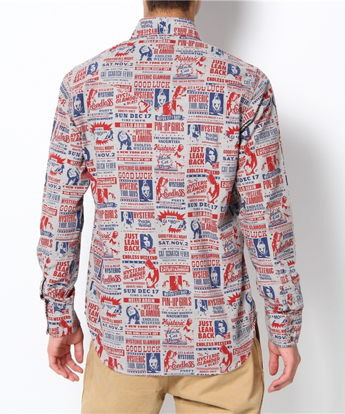 HYSTERIC GLAMOUR(ヒステリックグラマー)の「SHOW総柄長袖ウエスタンSH(シャツ/ブラウス・メンズ・ブルー系その他/グレー系その他・SMALL/MEDIUM/LARGE)」の4枚目の写真