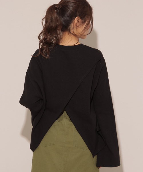 apres jour(アプレジュール)の「バックデザイントップス【ZOZOTOWN限定アイテム】(Tシャツ/カットソー・レディース・ブラック/オフホワイト・フリー)」の3枚目の写真