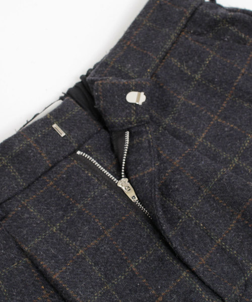 MONO-MART（モノマート）の「ウールブレンドブリティッシュチェックタックワイドパンツ（その他パンツ・メンズ・ブラック/ネイビー/グレー・M/L）」の6枚目の写真